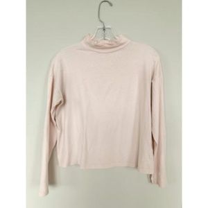 Everlane Square Mockneck Tee - Heather Pink (XS)